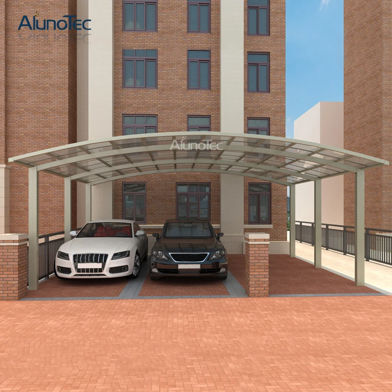 Polycarbonate Cover Garages Shelter Sun Shade for 2 Car 5.5m length x 6m width x 3m height