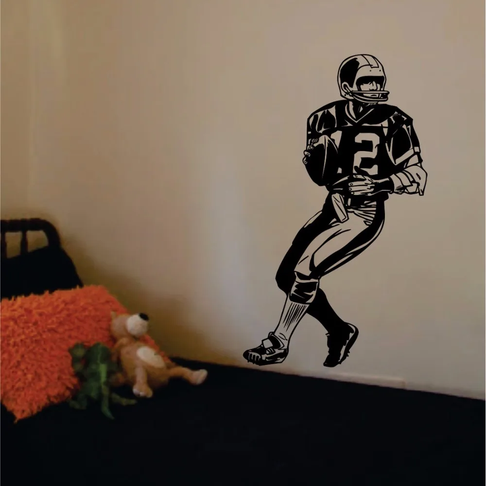 Football Player Decal Sticker Wall Art Vinyl Sports Wall Poster Wall