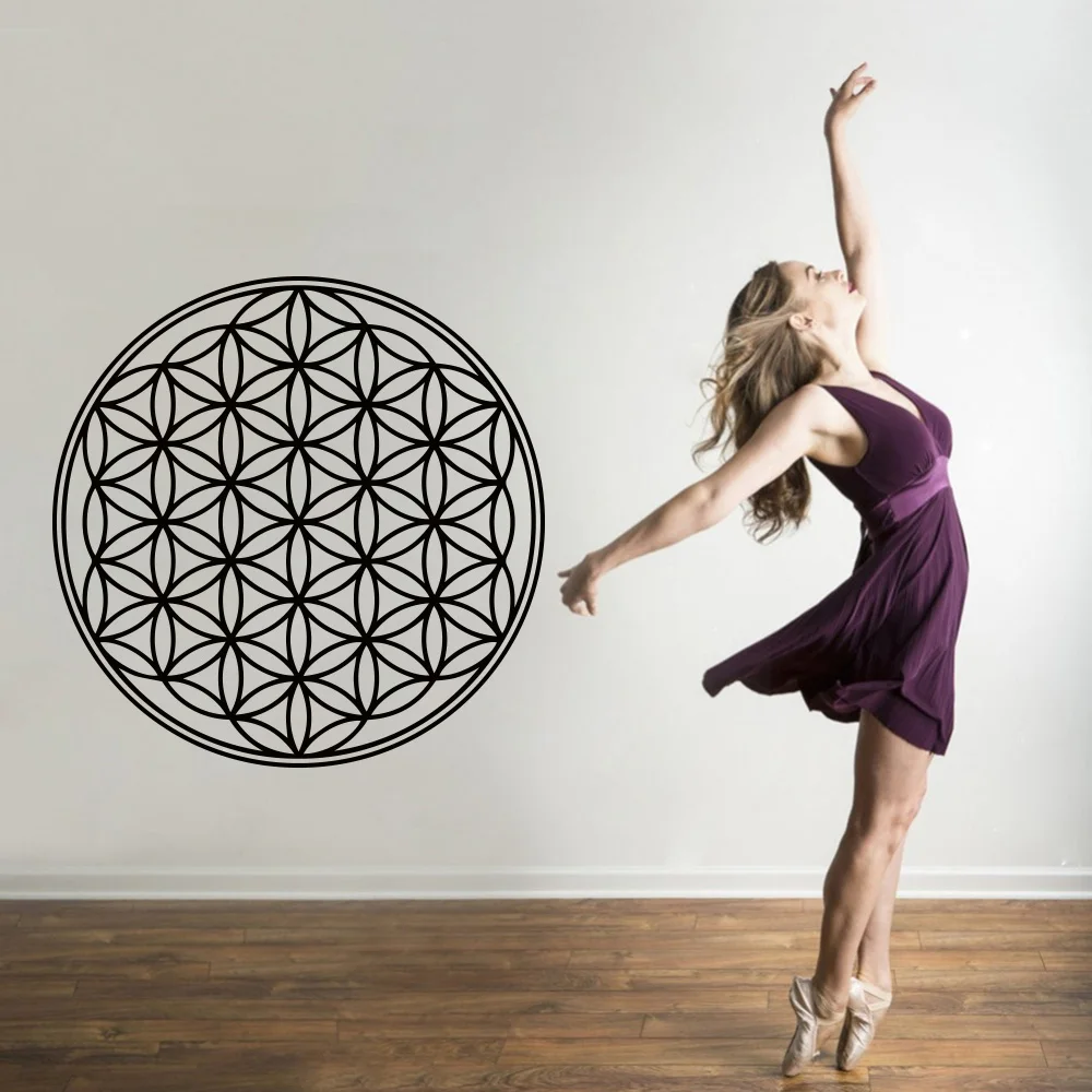 

2019 New Gold Sticker Yoga Vinyl Wall Decal Living Room Decoration Religion Wall Stickers Waterproof Wallpaper Removable Mural