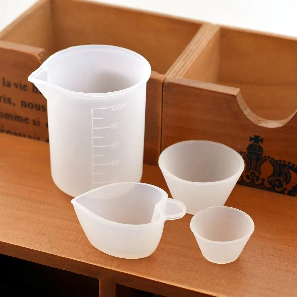 SNASAN 1X Silicone measuring cup Split cup Resin Silicone Mould handmade DIY Jewelry Making tool