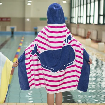 

Kids Hooded Bath towel Boy Girl Blanket Beach Towel Cotton Cute Catoon Bath Swim Pool Towel toalha Cape Cloak toalha de banho