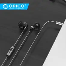 ORICO In-ear Hifi Music Waterproof Super Bass Earphone 3.5mm with Mic Stereo Bass Music Earphone for Mobile Phone (SOUNDPLUS-P1) 100% original uiisii hi 905 1dd 1ba hybrid technology earphone super bass stereo music hifi with mic 3 5mm headset for iphone pc
