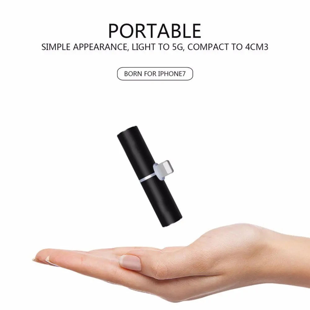 Fanshu 3 in 1 Headphone Jack and Charge Adapter Splitter Dual Lighting Female Cellphone Audio and Charging Support Calling
