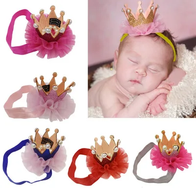 

Girl's Head Accessories Hairband Baby Shiny Cute Princess Children Tiara Hair Band Headband Kids Elastic Crown Headwear