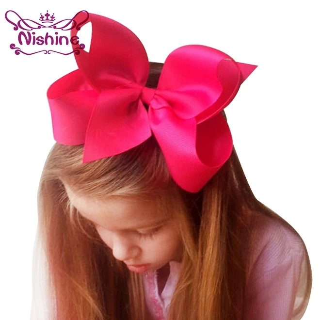 Nishine-Pinzas para el pelo con lazo con cinta grande para bebés, pasadores para niñas y niños, accesorios para el pelo, 6 pulgadas