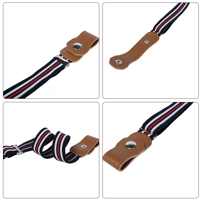 AWAYTR No Buckle Easy Elastic Free Adjustable Kids' Belt No Buckle Kids