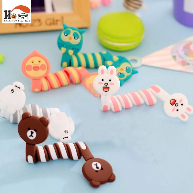 

CUSHAWFAMILY fashion strip Cartoon animal bobbin winder ear mechanism storage line hub multi-function Cables to receive Bag clip