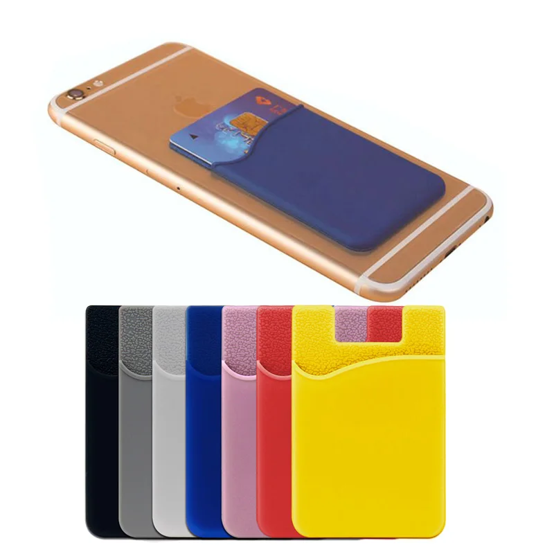 

2pcs Self Adhesive Silicone Stick-on Credit Card Id Pocket Pouch Sleeve Wallet Case for Huawei P30 P20 Pro P8 P9 P10 Lite