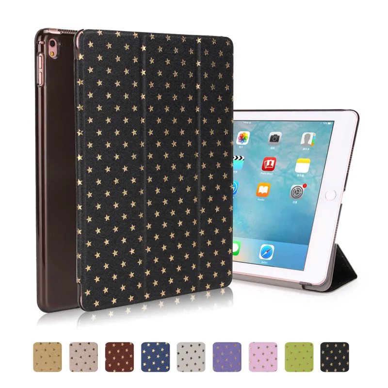 100pcs/lot gligle Slim Stars Pattern Sleep/Wake Transparent Back Case for iPad Pro 9.7 / air 3 Cover | Компьютеры и офис