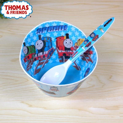 Thomas Children tableware baby cutlery children's cutlery set spoon bowl food tray three grid food container combination - Цвет: 2 piece set 1