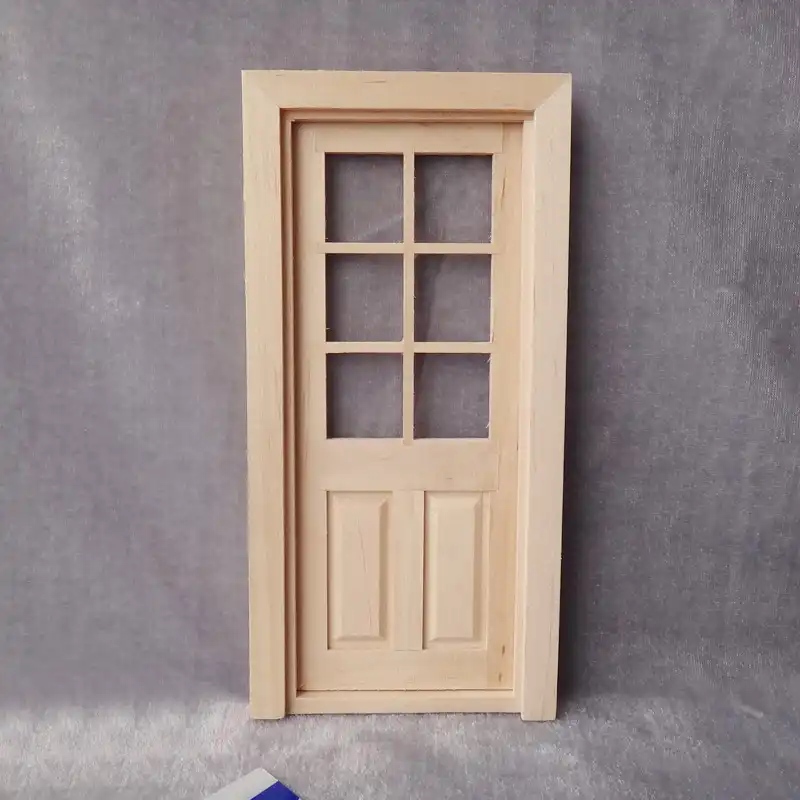 1 Pair 2pcs Dolls House Accessories,Delicate Dollhouse Miniature Door Lock Fancy Mini Doll House Door Knobs Vivid Toy Model with Long Door Handle Bronze