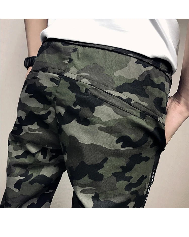 Летние Новые мужские брюки с камуфляжным принтом,, обтягивающие, армейский зеленый цвет, повседневные штаны, Мужские штаны в стиле хип-хоп, уличная одежда, мужские штаны для бега, s, 28-33