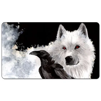 

Game of Thrones Playmat:snow ghost wolf white view raven beak Playmat 60cm x 35cm (24" x 14") Size