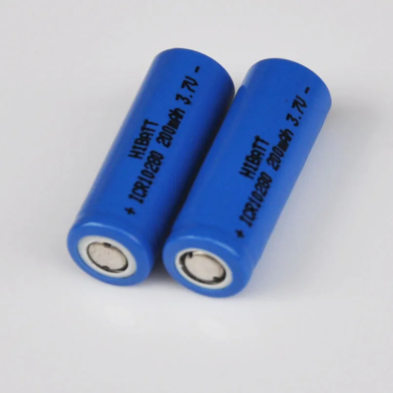 

2-5PCS 3.7V 10280 lithium ion rechargeable battery li-ion cell baterias pilas 200MAH for led flashlight digital device