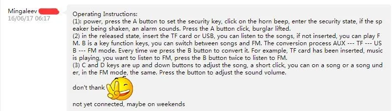 customer's instruction