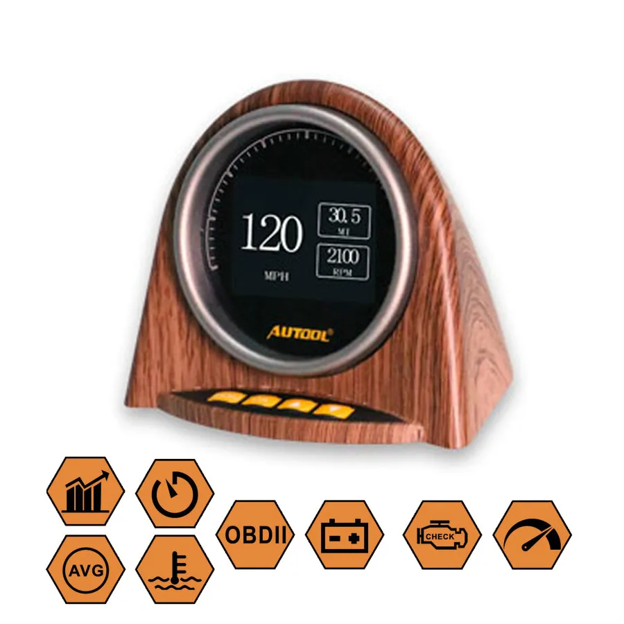 

TLXC X70 Code Reader HUD OBD Head up Display Car OBD2 Display Speedmeter Fuel Consumption Meter Engine Gauge Oil Thermometer