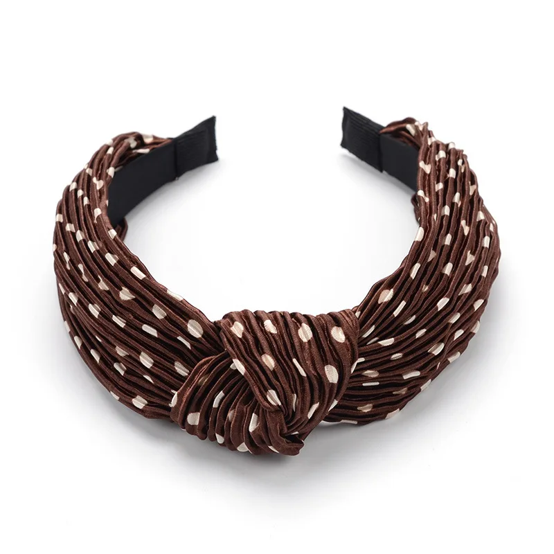 

Women Wide Fabric Headband Cotton Stretch Knotted Polka Dots Hairband For Girls Hair Bands Elastic Hair Band Hair Accessories