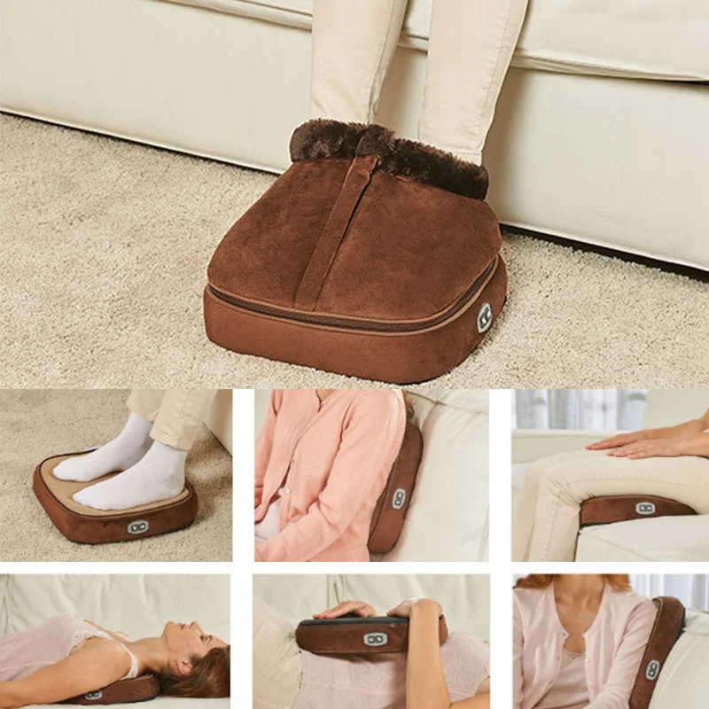 2 IN 1 Cosy Unisex Velvet Electric Heated Foot Warmer Massager Feet