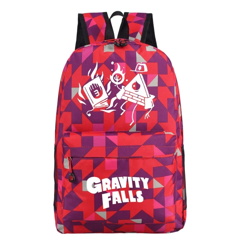 Рюкзак WISHOT Gravity falks bill, школьные сумки, студенческий рюкзак, дорожная сумка для подростков, камуфляжная светящаяся сумка - Цвет: R