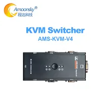 KVM-V4 4 порта kvm переключатель USB 2,0 vga-разветвитель принтер Мышь клавиатура флешки поделиться коммутатор 1920*1440 VGA распределительной коробки адаптер