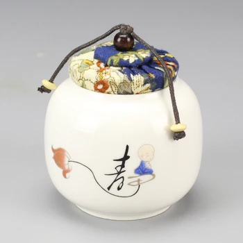 

7.5x9cm Home Decor Porcelain Tea Box Jars,Kitchen Storage Box Jars For Spices,Ceramic Box Jars,potes de cozinha armazenamento