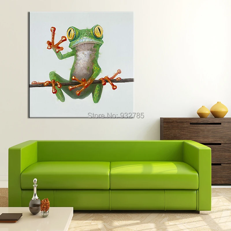 Funny-Frog-Taking-Picture-Pose-Oil-Painting-Canvas-Art-Modern-Cartoon-Animal-Acrylic-Fabric-Art-Wall (1)