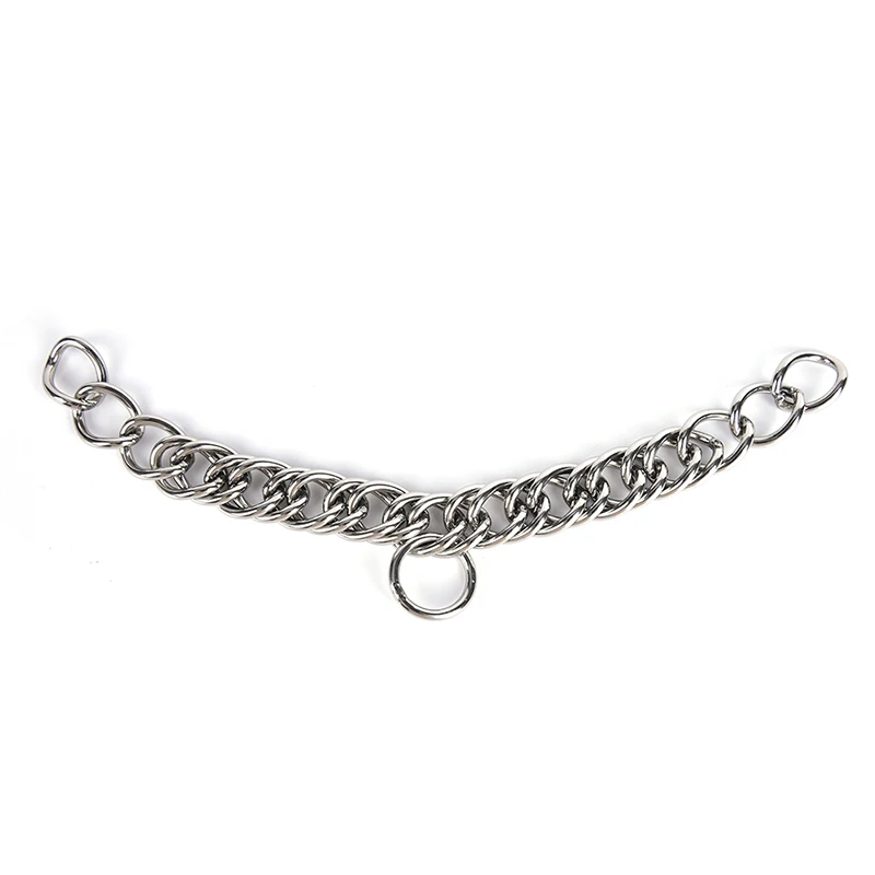 1pc stainless steel double link curb chain for horse bits pet H&P