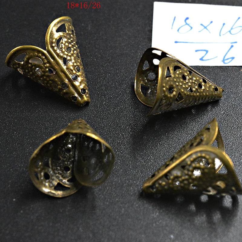 

FLTMRH 13pcs 18*16mm Trumpet Flower Bead Caps End Caps Fitting Jewelry Making Accessories Handmade Necklace & Bracelet Findi