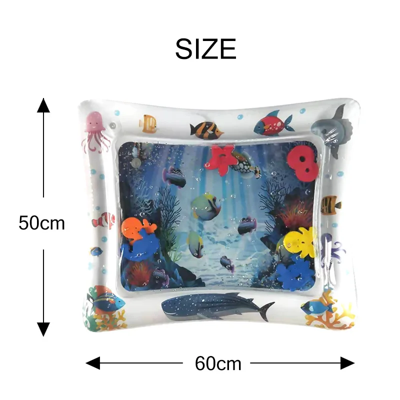 Baby Kids Water Play Mats Inflatable Infants Tummy Time Playmat Toys Fun Activity Carpet Hand-eye Coordination Toys for Children