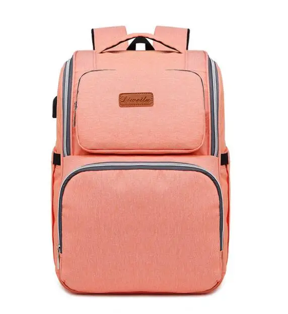 Сумка для подгузников, рюкзак для мамы, мода, уход за ребенком, сумки для подгузников для кормления, модный дорожный рюкзак для подгузников для коляски - Цвет: Оранжевый