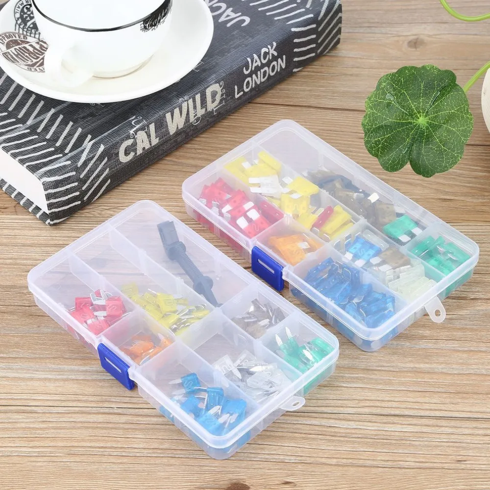 

121pcs Assorted Car Styling Boat Truck Blade Fuse Box Assortment 5A 10A 15A 20A 25A 30A Standard Automobiles Fuse