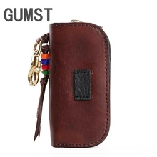 Натуральная кожа для мужчин и женщин держатель для ключей Органайзер коровья кожа Автомобильный ключ сумка бумажник ключница многофункциональный чехол для ключей сумка для карт 6180