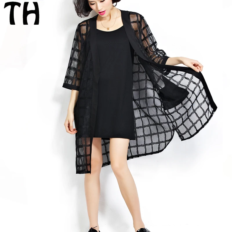 Twist See-Through Crepe Cardigan