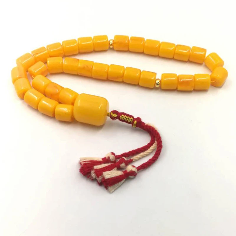 Большие размеры Tasbih 33 66 99 бусины из смолы Ambers цвет хлопок кисточки Высокое качество Смола мужской ислам браслеты мусульманские четки