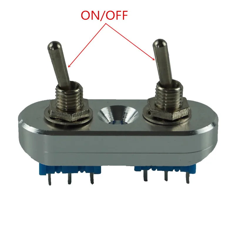 Универсальный алюминиевый переключатель Руля Мотоцикла для рупорной фары кнопка включения/выключения/включения черный и серебристый переключатель - Цвет: Silver(ON-OFF)