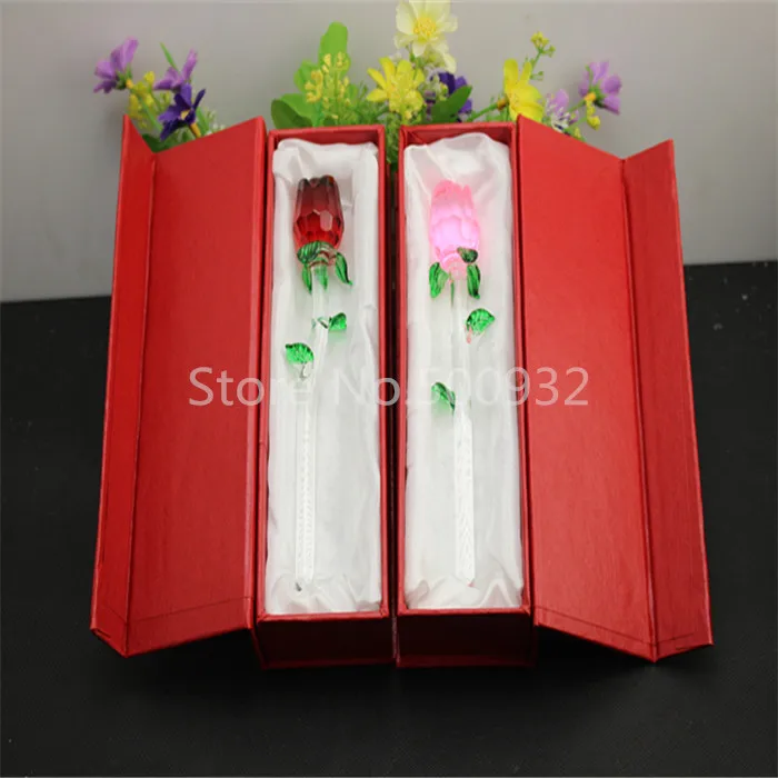 

Latest Design Romantic Crystal Rose Flower for Wedding Favors 160*25mm red /pink hot selling