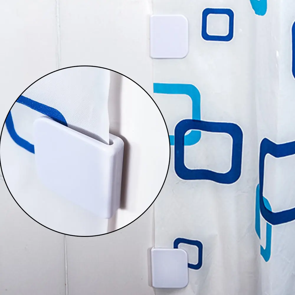 

2X SHOWER CURTAIN CURTAIN SIDE WINDPROOF FIXED CLAMP SIDE CLIP