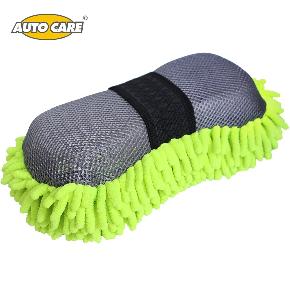 2 IN 1 Microfiber Chenille Car Wash Sponge Ultrafine Fiber Anthozoan Mesh backing for Car Wash