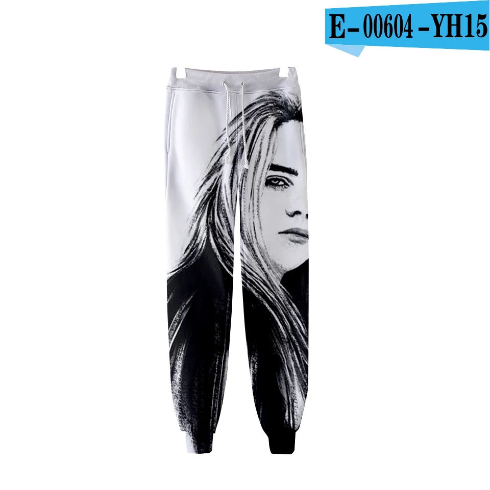 3D Billie Eilish спортивные штаны с принтом модные повседневные штаны для бега теплые/мужские брюки тонкие Kpop мужские и женские брюки размера плюс - Цвет: navy