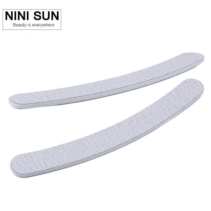 

2pcs/lot High Quality Grey Nail Files Sanding 100/180 Curve Banana for Nail Art Tips UV Gel Polisher Manicure Nail Tools