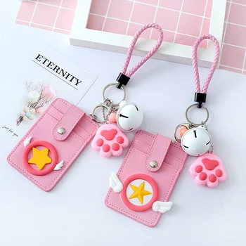 

Girl lovely pink heart card suit cartoon student bus card id card