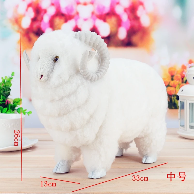 middle simulation sheep toy polyethylene & furs new sheep model gift about 33x13x26cm 2245