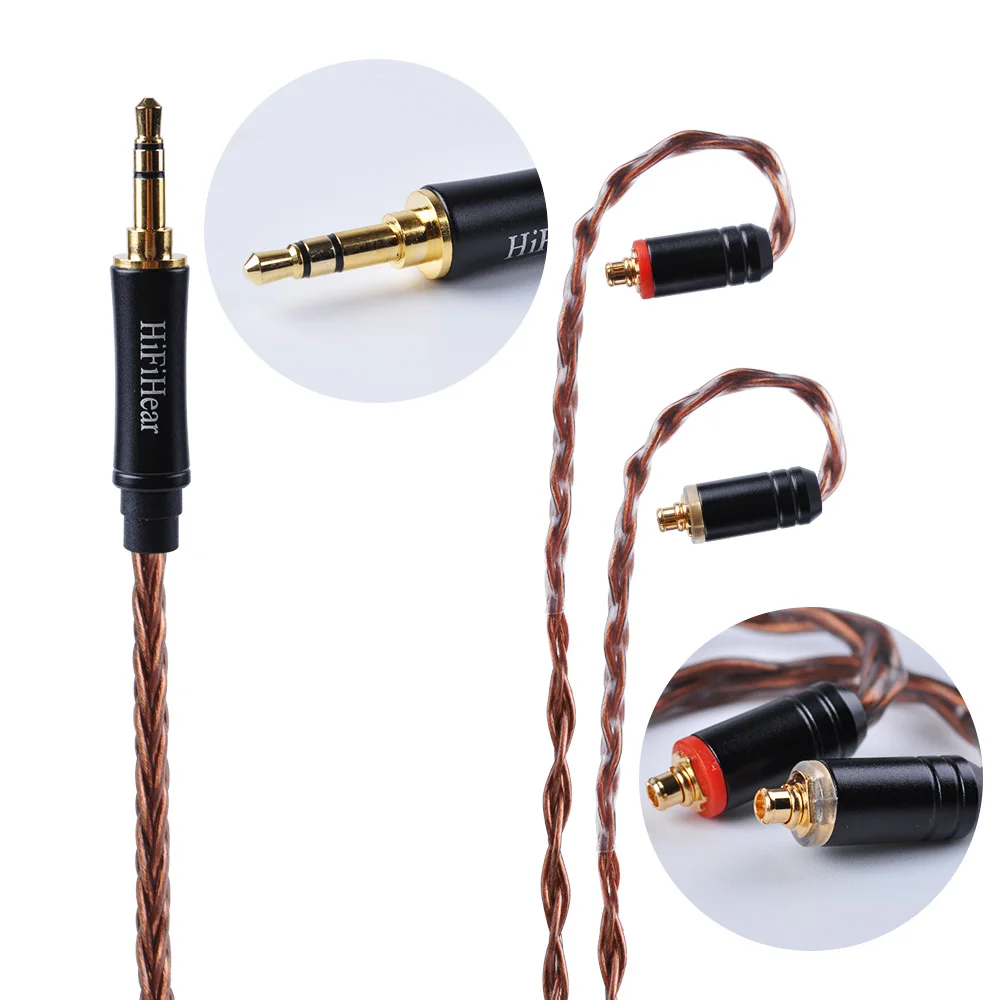 HiFiHear 8 Core Silver Plated Upgraded Cable 2 5 3 5 4 4mm Balanced Cable With MMCX 2pin Connector For ZS10 ZS6 ES4 HQ5 HQ6