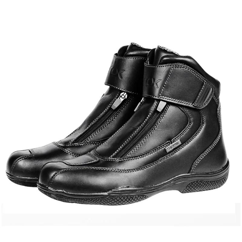 

Brand ARCX Mens Motorcycle Boots Genuine Leather Waterproof Street Men Bota Moto Racing Motocross Touring Riding Shoes Black