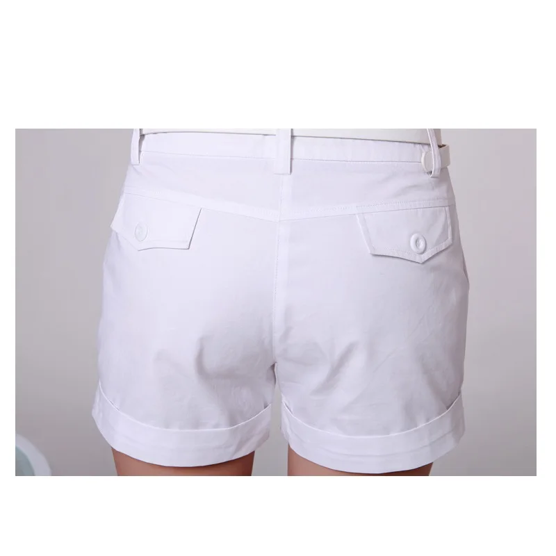 Летние хлопковые Женские шорты, Size-2xl, модный дизайн, женские повседневные однотонные шорты цвета хаки/Белый, модный тренд