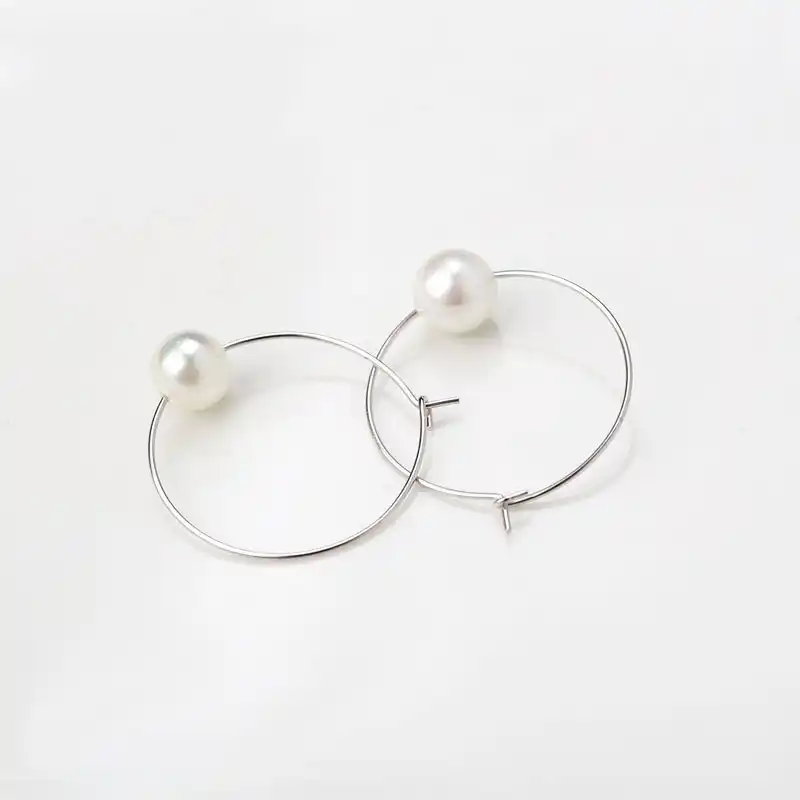925 пробы Серебряные серьги ювелирные изделия в стиле минимализма жемчуг серьги кольцо Мода