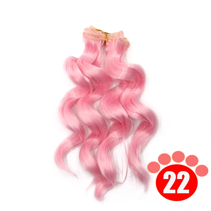 Msiredoll bjd парик аксессуары 1 шт. 15*100 см волосы куклы для 1/3 1/4 1/6 1/12 вьющиеся кукольные волосы bjd парик diy - Цвет: colour 22