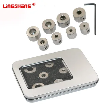 

9pcs/set woodworking drill stopper positioning stop ring Drilling depth controller Stainless steel triple connections