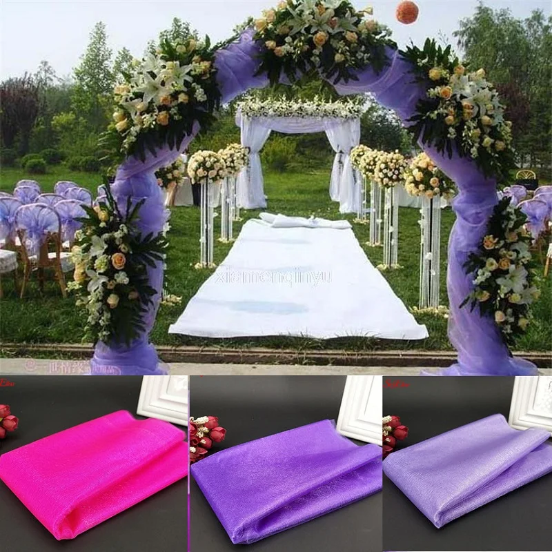 

72CM*10M/lot Tulle Roll Organza Fabric Tulle Spool Wedding Decoration table Birthday Party decoration Baby Shower 5Z