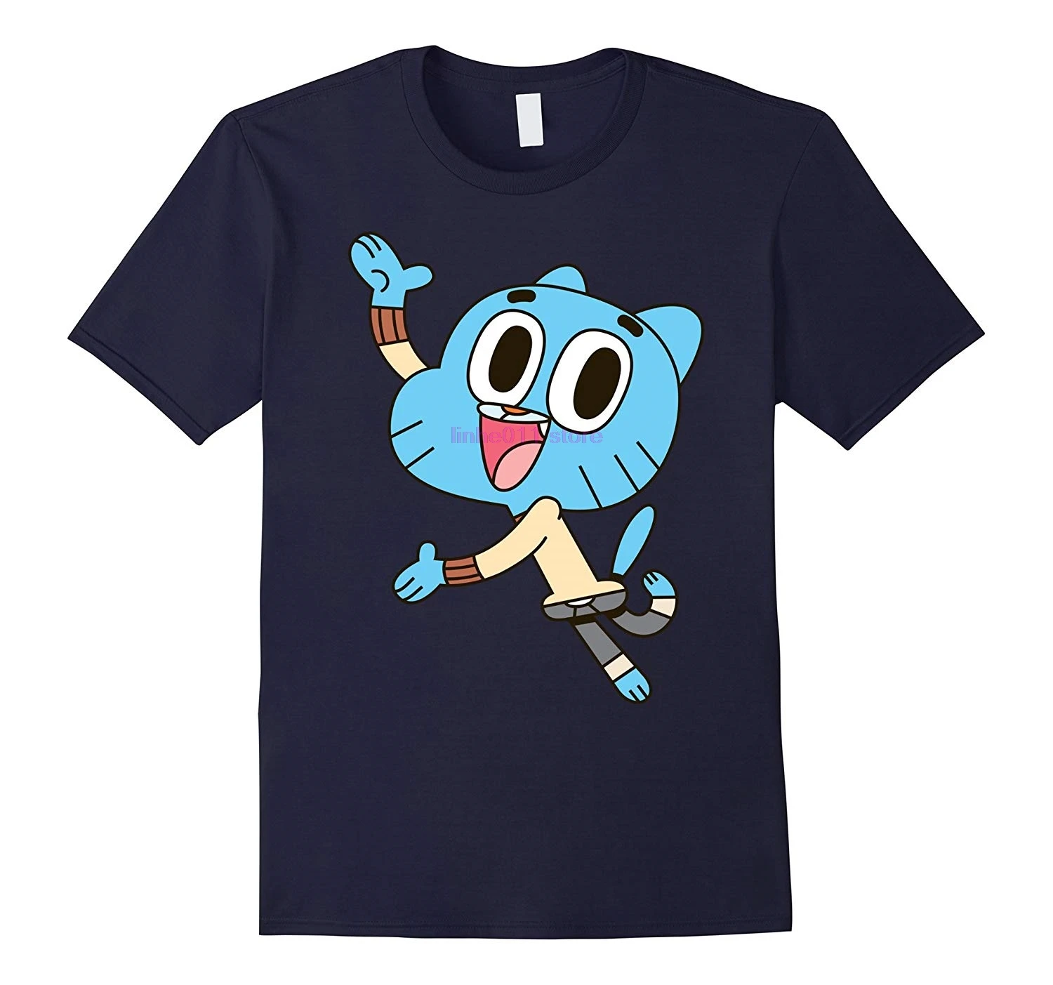 Новая мужская рубашка Gumball Watterson взволнованная Jump Pose футболка с изображением |
